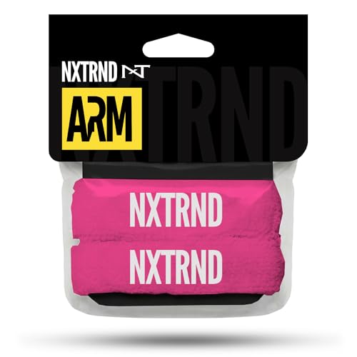 1 Pair Nxtrnd Bicep Bands, Sweat-Absorbent Arm Sweatbands, Football Accessory - color: Pink