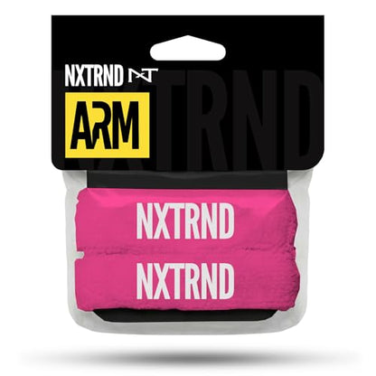 1 Pair Nxtrnd Bicep Bands, Sweat-Absorbent Arm Sweatbands, Football Accessory - color: Pink