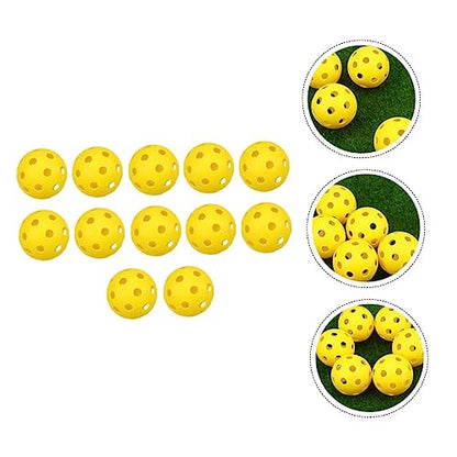 KOMBIUDA Golf for Golfing Training Golfing Hollow-Out Balls Golfing Training Balls Practice Balls Indoor Balls - color: Yellow