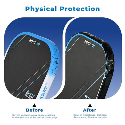 PICKLETECH Pickleball Paddle Protection Tape - Paddle Head Edge Guard - Racket Edge Protection Tape -Fit Perfectly Curved Edge -No Wrinkling - color: Black Camo, size: Width 20mm