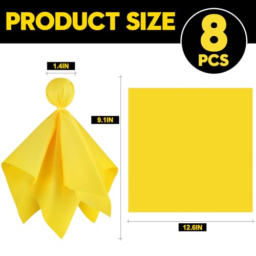 8 PCS Yellow Penalty Flag Football Flags, Referee Game Party Accessory - color: 8 PCS Yellow