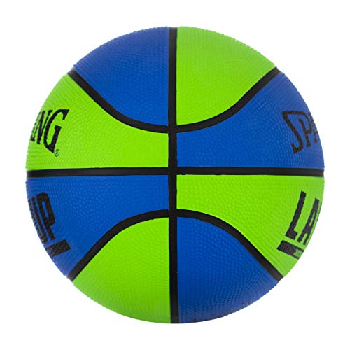 Spalding Layup Mini Rubber Outdoor Basketball - color: Lay Up - Green/Blue