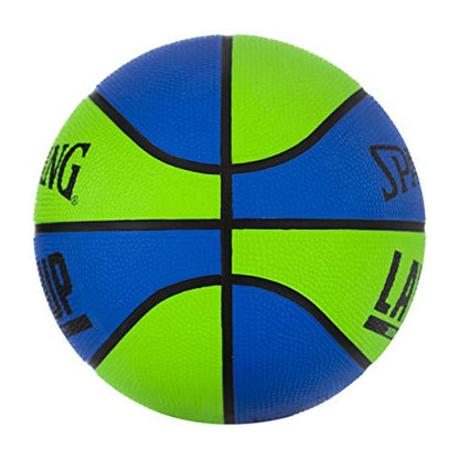 Spalding Layup Mini Rubber Outdoor Basketball - color: Lay Up - Green/Blue