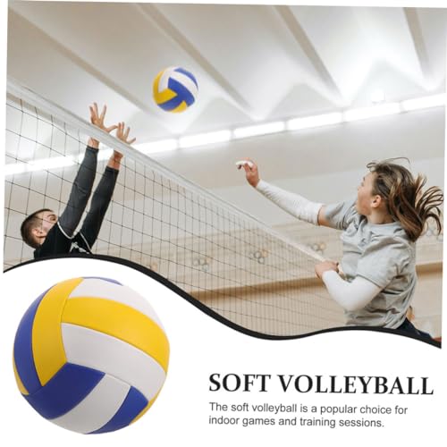 WOONEKY Soft Volleyball for Training Eye-catching Colors for Beginners and Middle School Players