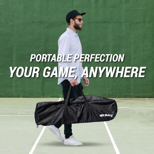 22ft Pickleball Net System with Metal Frame and PE Net Portable Easy Setup Pickleball Court for Driveway Backyard