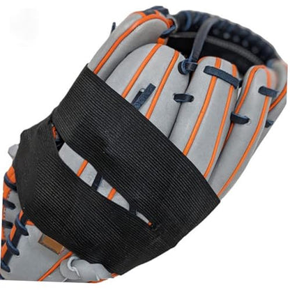 KICHOUSE 4pcs Baseball Glove Straps Lacing Kit Elastic Mitten Wrap for Softball Baseball Catcher Glove Wrap Band Conditioner for Supplies