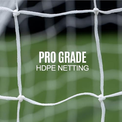 QuickPlay Pro Alu Match60 Portable Aluminum Soccer Goals for Backyard Training - Folding Soccer Goals with 3mm Net for Kids, Teams and Match Play