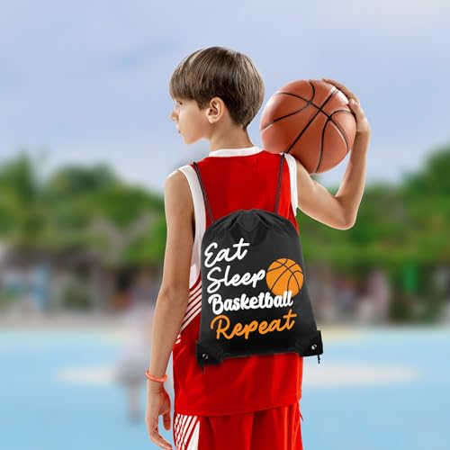 Windyun 16 Pcs Ball Drawstring Backpack Bulk Lightweight Draw String Bags Cinch Bags Drawstring Cinch Sack Tote(Basketball) - style: Basketball