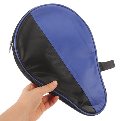 Lurrose Table Tennis Racket Case Paddle Storage Bag with Fixed Holder Blue Sturdy Protective Cover for Ping Pong Paddle Carrying and Travel