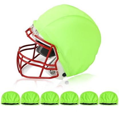Football Helmet Covers Scrimmage Caps-Perfect for Football, Hockey, and Lacrosse Practice Sessions.The Fabric is Elastic& Bright Colors for Team Identification - color: Green-6pcs