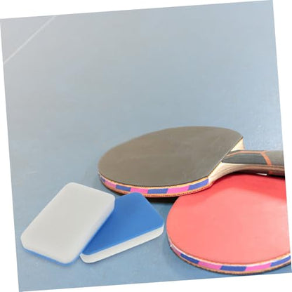 Sosoport 2pcs Pong Paddle Cleaner Sponge Racket Cleaning Tool Portable Table Tennis Bat Eraser Paddle Sponge Brush Pong Cleaning Kit