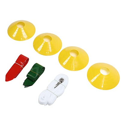 Flag Football Set for 10 Players, Wireless Flag Football Belts with 30 Flags and 4 Cones, PVC Waist Belt Kit for Youth Training and Outdoor Games (Red+Green)