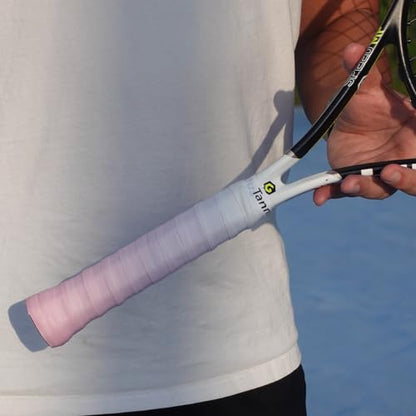 Tacky Tennis Racket Grip Tape, 6 Pack Tennis Grips, Absorbent and Enhanced Tennis Racquet Overgrip Tape（Gradient Color - color: Pink