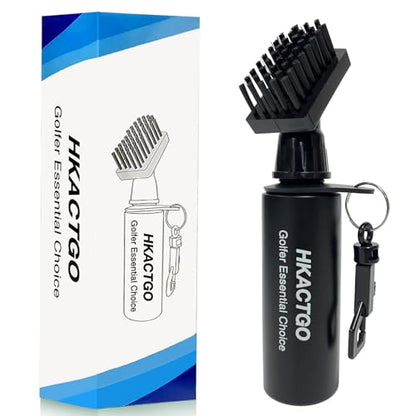 Golf Club Brush Cleaner with Clip and Squeeze Bottle 7.5 Inches Holds 4 Ounces Perfect for Keeping Your Golf Clubs Clean Durable and Portable Golf Accessories