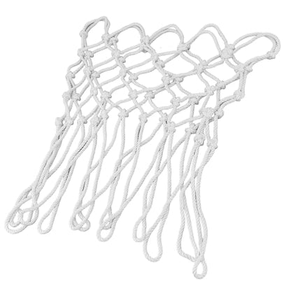 Basketball Net Replacement, All Weather Polyester, White, Anti Whip, Fits Standard Indoor Outdoor Rims - Durable Material, Ideal for Parks and Schools