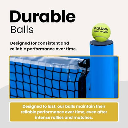 Palbea PRO Padel Balls. 6/12/24 Tubes of 3 Padel Tennis Balls FIP Approved. Paddle Balls Made of HV Felt for Training and Tournament. Suitable for Any Surface or Sites. - style: 1 Carton x 6 Tubes