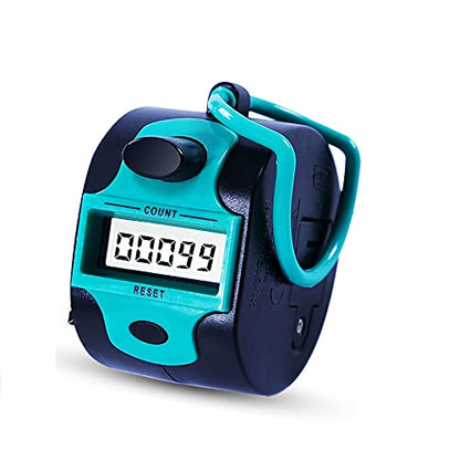 TESEAS Handy Counter Click Manual Digital clicker Stitch Tally Counters Finger Mechanical Palm Handheld Pitch 5-Digit Electronic Display Click Counter Number Count for Row, People, Golf Lap