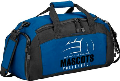 Personalized Volleyball Duffel Bag with Shoe Compartment – Custom Name Volleyball Sports Bag for Girls & Boys – Large Team Gym Bag for Practice, Travel & Tournaments