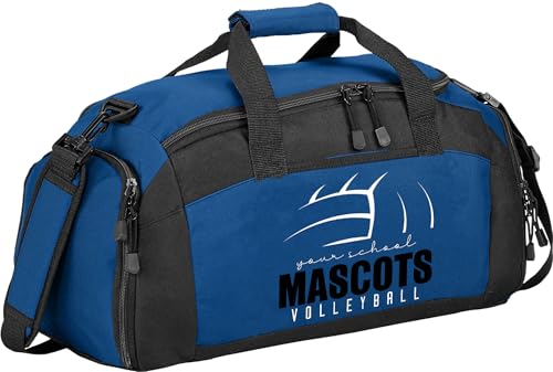Personalized Volleyball Duffel Bag with Shoe Compartment – Custom Name Volleyball Sports Bag for Girls & Boys – Large Team Gym Bag for Practice, Travel & Tournaments