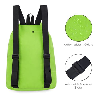 WANDF Swim Bag Mesh Drawstring Backpack Beach Backpack for Swimming, Gym, and Workout Gear - color: Fluorescence Green