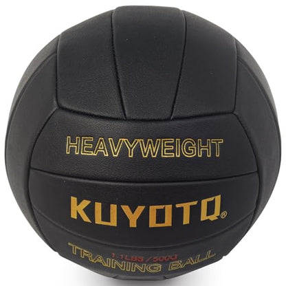 KUYOTQ 1.1 LBS Official Size 5 Soft Composite Leather Weighted Heavy Volleyball Serve Trainer Setter Volleyball (Deflated)