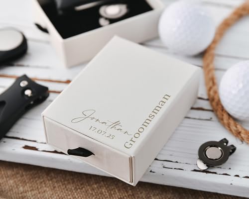 Personalized Golf Divot Tool Set with Magnetic Ball Marker & Hat Clip, Custom Engraved Golf Accessories Gift for Men, Groomsmen, Wedding Favors, Golf Lovers