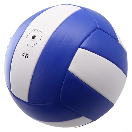 Official Size 5 Volleyball for Indoor and Outdoor Play, Soft PVC, Machine Stitched for Beach Games and Training(B)