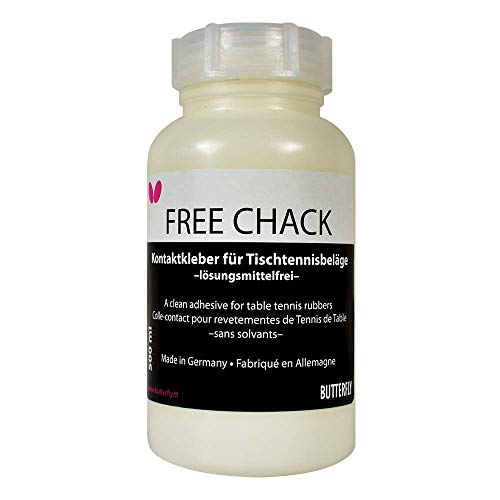 Butterfly Free Chack Table Tennis Racket Glue - Perfect for Assembling Table Tennis Ping Pong Paddle - Comes with Sponges and Application Clip to Easily Replace Table Tennis Rubber
