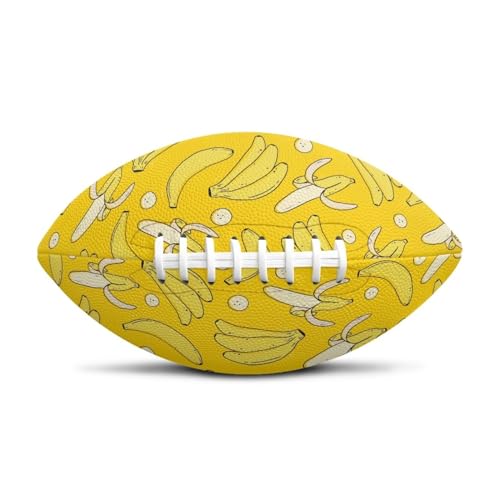 SYtrade Recreational Football Game Footballs PU Composite Leather Footballs for Training Indoor Outdoor - color: Banana Yellow