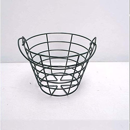 Crestgolf Stainless Metal Golf Basket Golf Ball Container Ball Bucket, Holds 50 Balls.