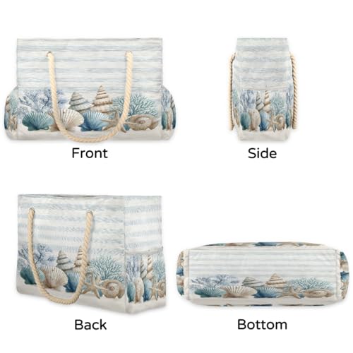 Beach Bag Waterproof Sand-proof Canvas Tote Lightweight Shoulder Bag Suitable for Family outdoor travel - color: C7