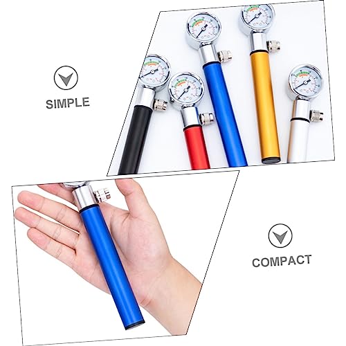 KOMBIUDA Aluminum Alloy Gas Ball Pump Pressure Gauge Soccer Pump Basketball Football Inflator for Sports Balls