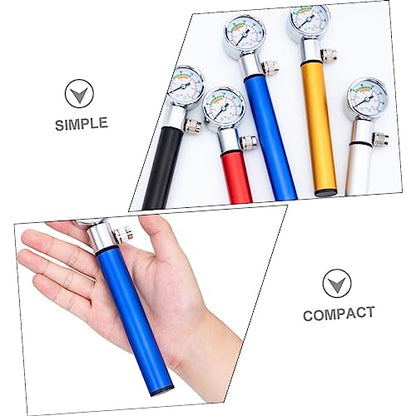 KOMBIUDA Aluminum Alloy Gas Ball Pump Pressure Gauge Soccer Pump Basketball Football Inflator for Sports Balls