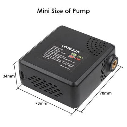 Mini Electric Bike Pump Tire Inflator Portable Air Compressor 150 PSI with Pressure Gauge Cube Floor Pumps, Digital Display Bicycle Pump for Bicycle,E-Bike,Motorbike,Football,Basketball