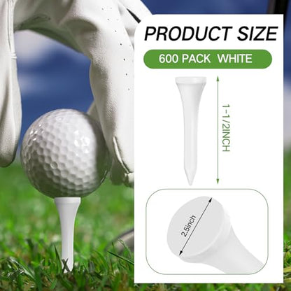 Mudder Golf Tees Bulk Wooden Bamboo Golf Tees Multicolor Wood for Men Balls Accessories
