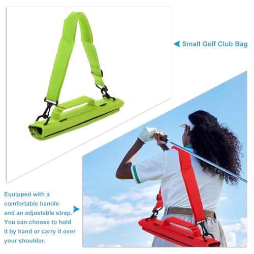 PATIKIL Lightweight Carry Bag, Mini Golf Club Bag with Adjustable Strap for Men Women Golfer Pouch Driving Range Carrier Course Training Practice Case - color: Grass Green