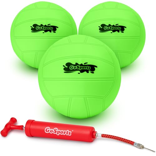 GoSports Water Volleyball 3 Pack Great for Swimming Pools or Lawn Volleyball Games - style: Green Volleyballs - 3 Pack