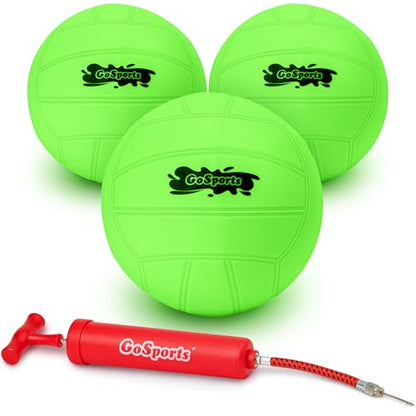 GoSports Water Volleyball 3 Pack Great for Swimming Pools or Lawn Volleyball Games - style: Green Volleyballs - 3 Pack