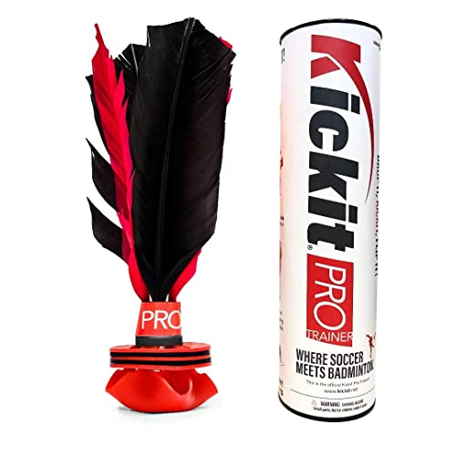 Kickit | The Original Birdie Soccer PRO Trainer | Play Outdoors, Indoors or Backyard, Beach or Tailgate, All Ages Fun & Travel Friendly (Black & Red) - color: Red & Black PRO
