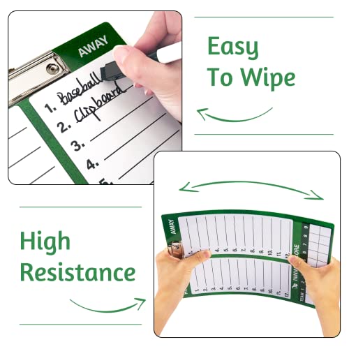 WISYOK Double-Sided Dry Erase Clipboard for Coaches, Baseball, Softball Lineup Board with Marker - style: Baseball