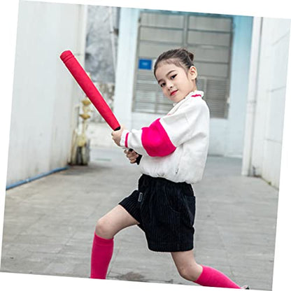 WOONEKY Portable Eva Baseball Bat for Wear Resistant Red Training for Outdoor Indoor Sports Lightweight Durable Bat with Mesh Bag for Active Play and Birthday Gifts