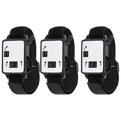 Golf Stroke Counter for Women, 3Pcs Golf Score Counter, Manual Golf Counter Tool, Plastic Dial Score Counters with Wristband Design for Keeping Scores, 1.4x1.1x0.3inch