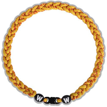 Willtok Premium 18inch Baseball Necklace w/Nylon Tri-Braided Rope Tornado Design - color: Softball Stitch