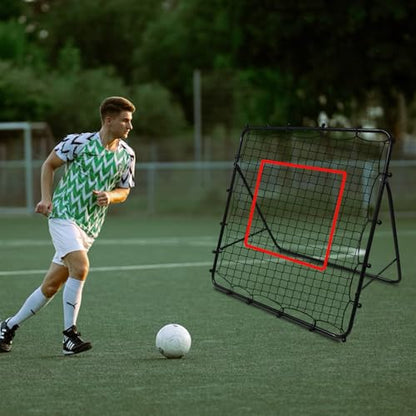Soccer Baseball Rebounder Net：Quick-Switch Angle Volleyball Pitchback Training for Control, Passing Practice, Easy Setup Football Goal Rebounder for Kids Teens & Adults Backyard