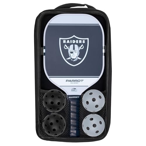 Parrot Paddles NFL Las Vegas Raiders Clear Top Case Paddle Set