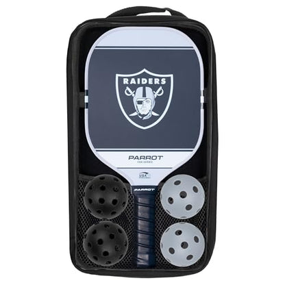 Parrot Paddles NFL Las Vegas Raiders Clear Top Case Paddle Set