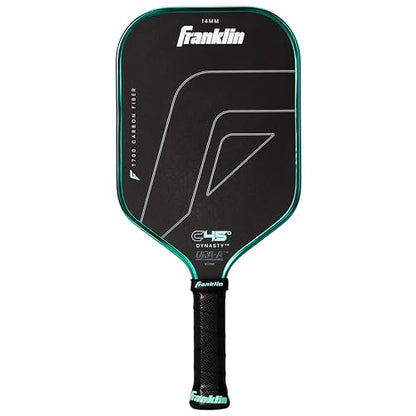 Franklin Sports PRO Pickleball Paddles – C45 Carbon Fiber Series - Official USAP + UPA Approved – Pro Player Design - color: Dynasty |Electric Mint, size: 14 mm