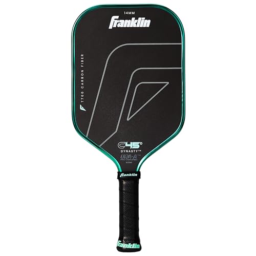 Franklin Sports PRO Pickleball Paddles – C45 Carbon Fiber Series - Official USAP + UPA Approved – Pro Player Design - color: Dynasty |Electric Mint, size: 14 mm