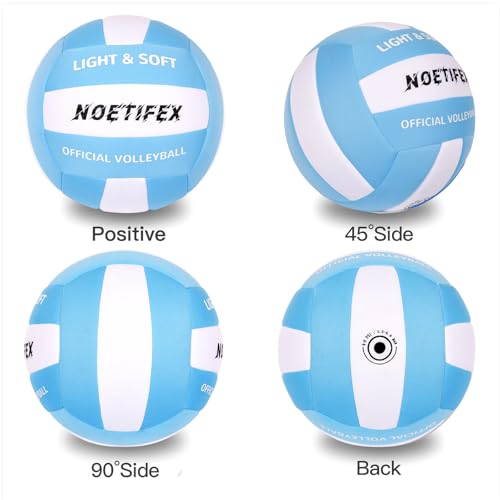 Soft Volleyball-Super Soft Fabric Light Volleyball for Indoor Practice Safe and Quiet Kids Youth Beginners House Yard Training Practice Games(Deflated)
