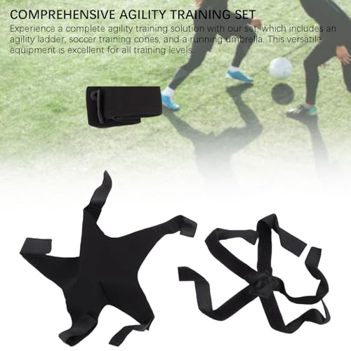 Agility Ladder Speed Training Set,Football Speed Training Equipment with Soccer Cones and Running Umbrella for Football Fitness Speeds Drills Athletes Teens Adults
